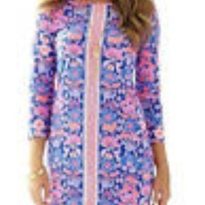 Lilly Pulitzer Marlowe Boatneck Dress Iris Blue Werk It Engineered - Size Medium